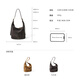 Ximuting luminous bucket bag texture women's bag 2025 new shoulder bag small commuting crossbody bag women's bag light luxury ebony color