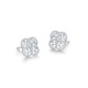 Mengjinyuan platinum PT950 crushed ice four-leaf clover earrings as a birthday gift for girlfriend