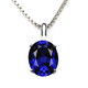 Everlasting Leaf Sapphire Pendant Sterling Silver Light Luxury Single Tanzanite Necklace Pendant Collarbone Simple Temperament With Chain Dz0 10 Carats