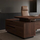 Aesthetic school new Chinese style simple North American black walnut executive desk high-end office hotel hotel B&B customized executive boss desk size customization (contact customer service)
