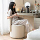 Shantou Lincun bedroom light luxury makeup stool master bedroom dressing stool chair simple backrest dressing table stool home makeup sherpa white rotatable