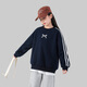 Tutu Little Elephant Children's Clothes Girls' Sweaters 2025 New Children's Autumn and Winter Thickened Warm Winter Clothes with Velvet Lined Versatile Solid Color Sweater Navy Blue 140 Height About 140cm