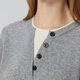 PRICH Fashionable Round Neck Fake Two-Piece Knitted Sweater 2025 Autumn Temperament Commuting Top Women Light Gray 155
