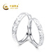 CHINA GOLD pure silver broken ice couple rings men and women rings a pair of light luxury niche birthday Christmas gifts for girlfriend broken ice couple rings selection gift box