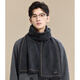 JIUMU men's scarf new autumn and winter versatile thickened warm scarf as a gift for boyfriend, coffee color