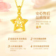 China Gold (CHINA GOLD) Gold Necklace Women's 18K Star Wishes Pendant Birthday Gift for Girlfriend and Wife Wedding Anniversary 2025 New Style 18K Star Wishes Pendant Free Silver Chain