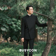 BUSYCON Xuanhei Elegant New Chinese Style Stand Collar Suit Groom Wedding Chinese Style Men's Toast Suit Black (Two-piece Set Top + Pants) 50 Please note your height and weight when placing an order