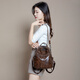 Jianying -Rucksack für Frauen Feste Farbe Retro Vielseitige Mode Frauenbeutel Casual Reis