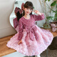 Piggy Banner (PEPCO) Princess Dress Girls Fashionable Girls Sequin Birthday Dress Winter Children's Dress Pink Velvet 130