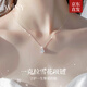 The only (Winy) one carat snowflake 999 sterling silver necklace women's moissanite pendant as a birthday gift for girlfriend and wife jewelry