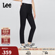 Lee25 autumn and winter new comfortable classic five-pocket high-waisted black women's jeans black 27