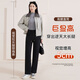 Langsha Down Pants Women's New Winter High-waist Slim Straight Pants Loose Warm Plus Velvet Thickened Casual Pants Black 90% White Goose Down Snow Country Special L Recommended Weight 110-130 Jin Jin equals 0.5 kg