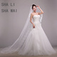 Sophia Webster Veille de mariage blanc Veil Bridal Ressourne Super Xiansen Internet Celebrity Photo accessoires rétro Mariage Simple Short Style Lace White 1,4 M 100C-135CM