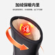 FOOTOPPO mid-calf warm rain boots for women with velvet rain boots, takeaway rider waterproof boots, women's non-slip water boots