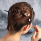 Yanyu Jiangnan ancient style Hanfu headdress updo hair wooden hairpin classical walking retro tassel hairpin female cheongsam accessories hairpin hairpin length about 18 cm