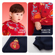 Balabala children's sweatshirt long-sleeved suit for boys and girls 2025 new spring and autumn two-piece New Year's greeting suit plus velvet to keep warm and cute