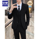 ROMON suit jacket men's slim suit casual business professional formal dress handsome groomsman dress small suit two-button navy single-piece suit jacket XL 125-145Jin Jin equals 0.5 kg