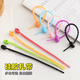 Silicone straps, color data cable bundles, multifunctional jewelry keychains, cable organizers, accessories storage pendants, 10 cable ties