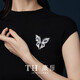 Tang Hou (TH) Chinese Valentine's Day Crystal Butterfly Brooch Elegant Pin Women's Gift Classic Pink
