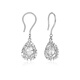 Wanfulong 2025 new genuine pt950 platinum ear hooks hollow filigree water drop platinum earrings as a birthday gift for your girlfriend Platinum 950 earrings hollow filigree water drop platinum ear hooks 4.37g