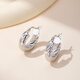 Yalundi sterling silver earrings women's earrings large plain hoop earrings 2025 new high-end light luxury earrings
