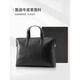 Samsonite JD Outlet Men's Handbag Computer Bag Casual Commuting Cow Leather Briefcase Birthday Gift TK9 BLACK 12.1-13 inches