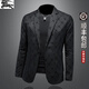 B PRORSUM Burberry European Station Spring and Autumn Youth Thin Section Autumn Long Sleeve Large Size Men's Popular Handsome Suit Men's Fashion Black M