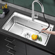 OULIN National Subsidy Kitchen Sink Large Single Slot Vegetable Basin Large Single Slot 304 Stainless Steel Sink