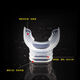 Gu Jianmu swimming mouthpiece, snorkeling and deep diving universal connection breathing tube silicone mouthpiece diving earplugs and nose clip set diving disposable mouthpiece-5 pieces transparent