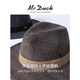Mr DUCK Autumn and Winter American Western Cowboy Hat Men's and Women's High-end Wool Wool Outdoor Hiking Hat Hiking Warm Sun Hat Danish Brown Gray (Wool Wool) L Suitable for 58-61cm head circumference