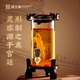 Ju element wine tank high-end thickened glass wine special bottle sealed wine making container glass faucet solid wood base 2.5L