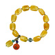 Ouchini Beeswax Bracelet Natural Amber Beeswax Shape Aquamarine with Southern Red Pendant Multi-Bracelet Women's Style Gift One-item One-Certificate Supports Re-inspection
