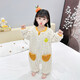 Snoopy (SNOOPY) children's one-piece pajamas for girls, flannel, autumn and winter for boys and girls, thickened coral velvet baby anti-kicking quilt sleeping bag, purple - twist velvet 80cm, recommended 75-85cm