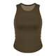LULUNILEMON Lulu Sports Bra Women's Shockproof Push-Up Yoga Vest Women's Summer New Pilates Top Slimming Tea Brown (Integrated Coaster) S