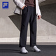 FILA woven trousers for men 2025 autumn new fitness sports loose cuff overalls paratrooper pants plus velvet black-BK L 175/84A/L