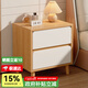 Haosenmeng Bedside Table Bedroom 2025 New Small Storage Bedside Storage Cabinet Modern Simple Extremely Narrow Bedside Table Small Apartment Recommended Goods Jisuda-Double Draw