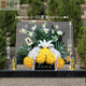 Tomb Sweeping Flowers Tomb Sweeping Day Flower Baskets Tomb Sweeping Flowers Sacrifice Simulated Flower Supplies Bouquets for Martyrs Cemetery Sacrifice Sweeping 07 Silk Flower Baskets + Ribbon Cards