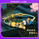 NIOBAHIOR Old Phoenix 999 Pure Gold Bracelet Lotus Two Worlds Happy Bracelet Hand-woven Thousand Miles of Rivers and Mountains 3D Hard Gold Gift Lotus + Lotus Pendant + Lotus Seed
