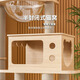 Luo Ou Mansion cat climbing frame, large cat villa, multi-layered cat scratching board, cat nest, cat tree, all-in-one, four-season internet celebrity space capsule, 120cm, 5-layer cat castle-basic model
