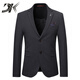 DK brand men's suit suit men's autumn business casual suit trend slim British style fashion three-piece suit light gray suit + trousers M