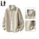 CHOCOOLATEit pure cotton striped long-sleeved shirt men's autumn new loose lapel casual jacket shirt beige L