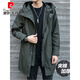 Pierre Cardin (pierre cardin) military windbreaker men's mid-length coat autumn and winter 2026 new style jacket jacket loose cotton hooded coat military green cotton M 110-125Jin Jin equals about 0.5 kg