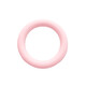 Silicone teether food grade hole ring chewing gum for babies to prevent falling off during oral period, orange 1 pack
