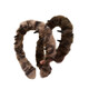 Autumn and winter retro leopard print toothed plush headband for women anti-slip face wash hairpin headband 2025 new high skull headband 1-main picture hot sale 2-piece set reinforced upgraded version