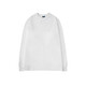 MANUSCRIPT striped Henry collar long-sleeved T-shirt, shoulder commuting white men's casual basic retro bottoming shirt, pure white M
