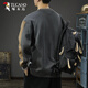 Woodpecker (TUCANO) spring 2026 new sweatshirt men's loose large size spring and autumn sports trendy brand long-sleeved tops handsome casual jacket dark gray XL suitable weight 140-160Jin Jin equals 0.5 kg