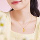 Mengdong 18K gold snake pendant, AU750 bonus, rising twelve zodiac animals, snake year, transportation clavicle chain 1