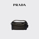 PRADA/Prada Gift Men's Distressed Cow Leather Shoulder Bag Army Green