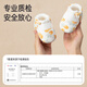 Aiboshi baby foot covers autumn and winter plus velvet toddler shoes newborn foot socks soft-soled shoes can go out blue M size T252