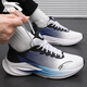 ANTA Stinger 6 Men's Shoes Professional Cushioning Rebound Running Shoes Winter Leather Water-Repellent Sports Shoes Men's Jump Rope Training Shoes Stinger 6 Generation - Pure White/Signal Blue/Basic Black Leather 44 Official Genuine